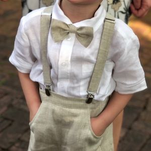 Boys khaki ring bearer outfit size 5